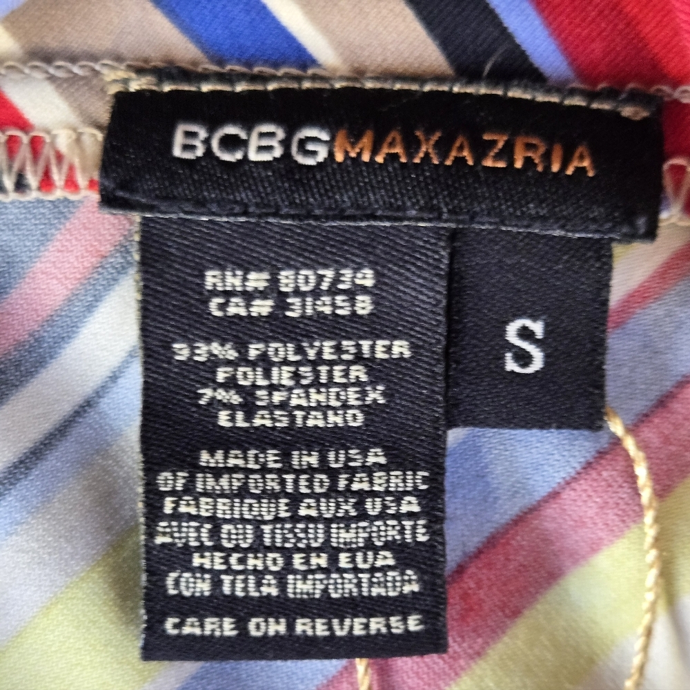 Bcbgmaxazria Multicolor Diagonal Stripe Midi Skir… - image 7